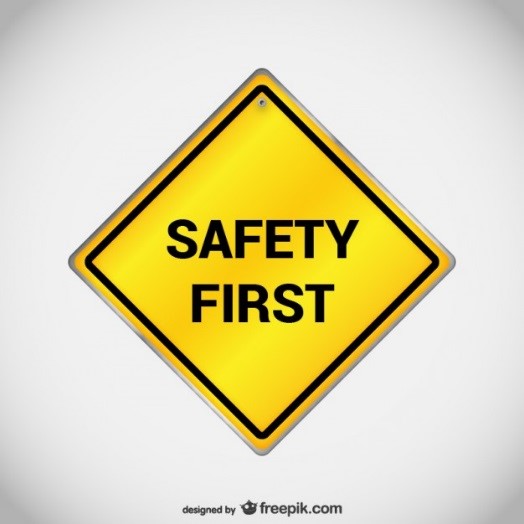 Safety first sign vector Free Vector